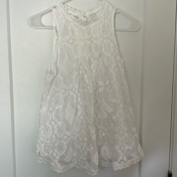 NWOT Lace lined white tank top! - Picture 1 of 5